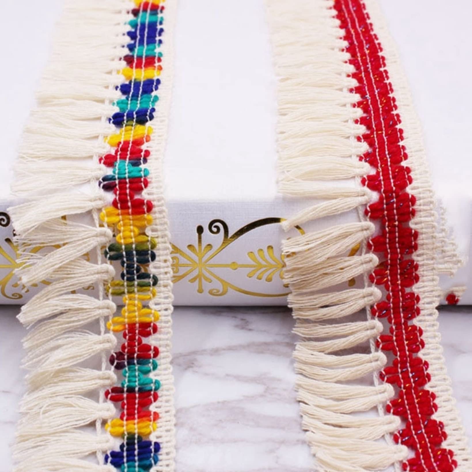 Garniture à pampilles de 5 mètres, garniture en dentelle de style ethnique