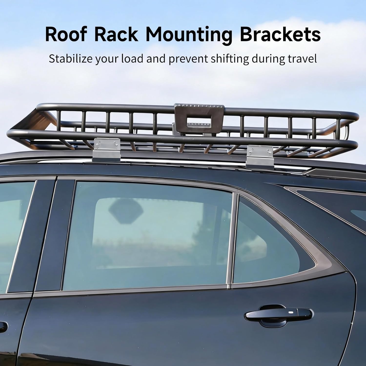6 Pcs Roof Rack Mounting Brackets, Stainless Steel Vehicle Rack Bracket Mount Kit with 12 Rubber Strips, Suitable for Most RVs, Yachts, Van, Car Roof Boxes