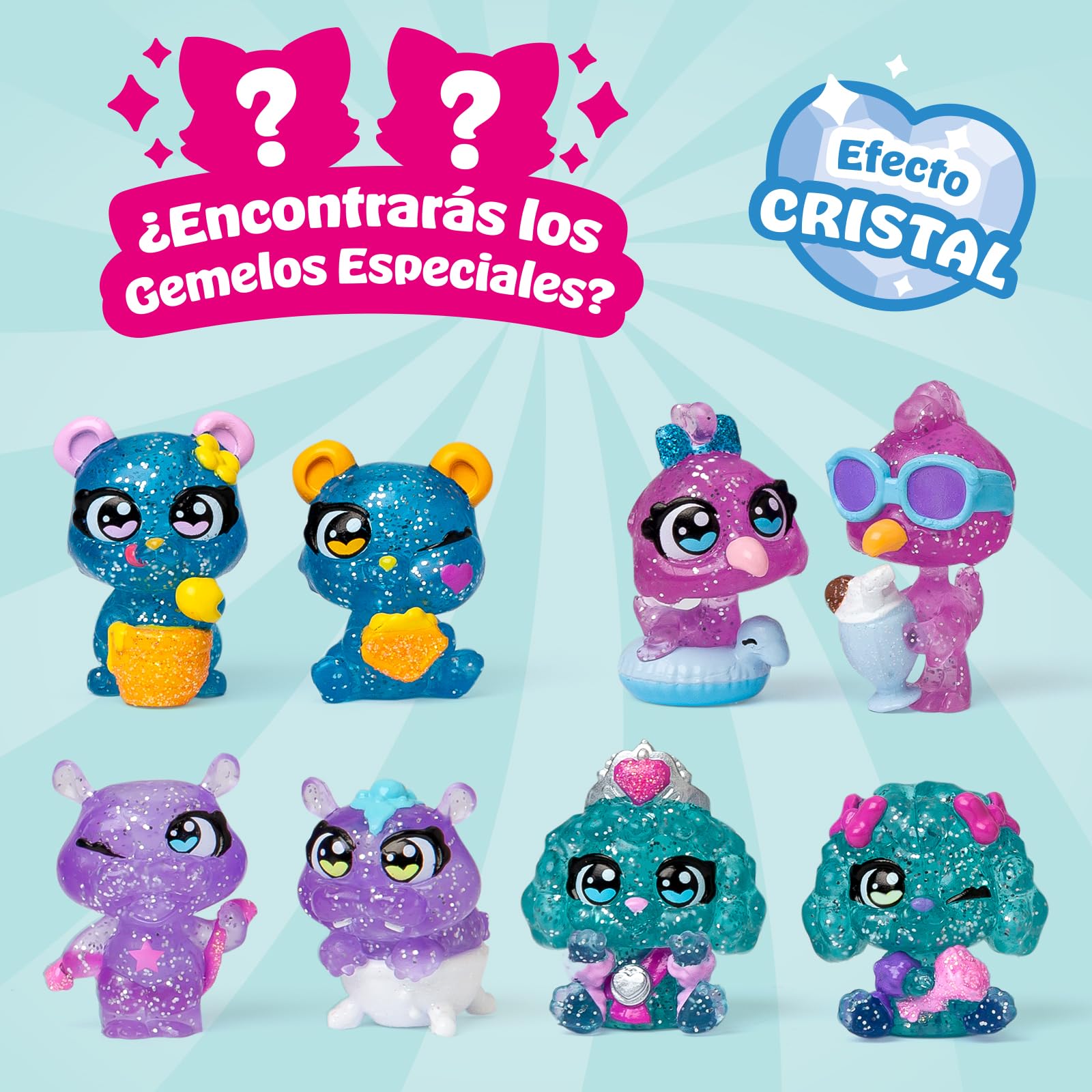 Sweet Twins Series – Twin Pack. Incluye 2 Figuras coleccionables gemelas Sorpresa y 1 Checklist.