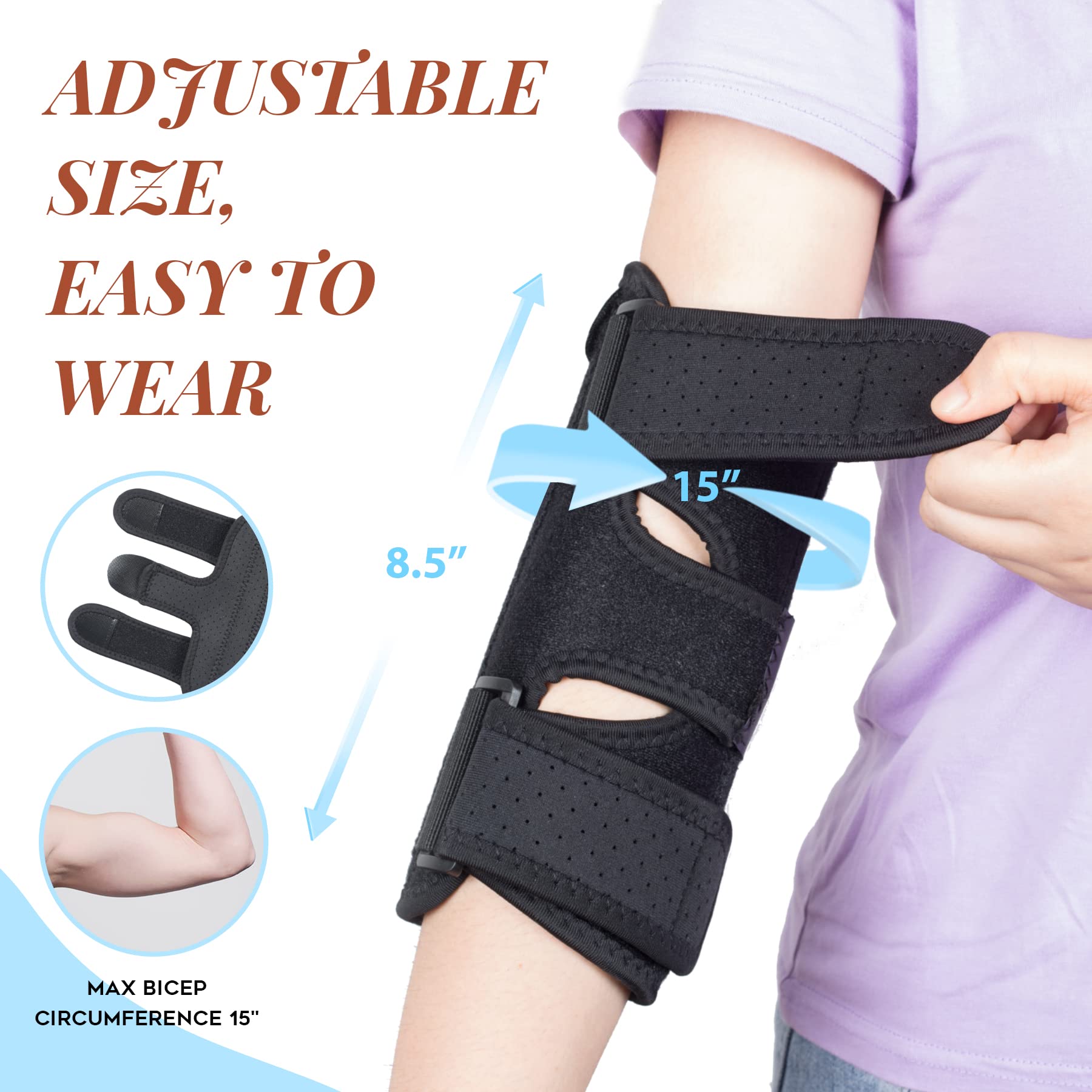 Buy TwoWay Use Elbow Brace & Elbow Splint, Night Elbow Sleep Support