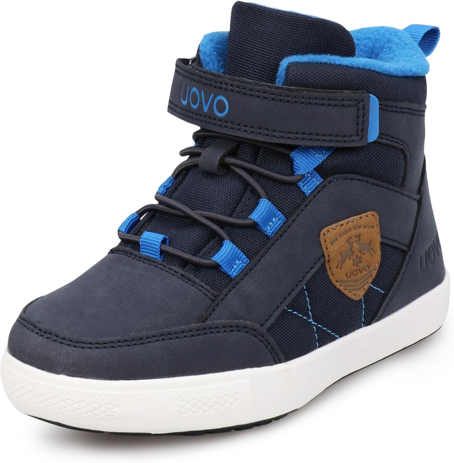 UOVO Boys Winter Boots Boys Snow Boots Shoes Kids Waterproof Sneakers Outdoor Winter Shoes Hi Top Non-Slip