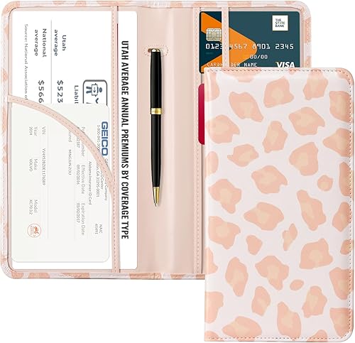 Miniatura 15 de CoBak - Estuche para registro y seguro del auto, organizador para la guantera, accesorio para compartimento de auto o camión, estuche con cierre