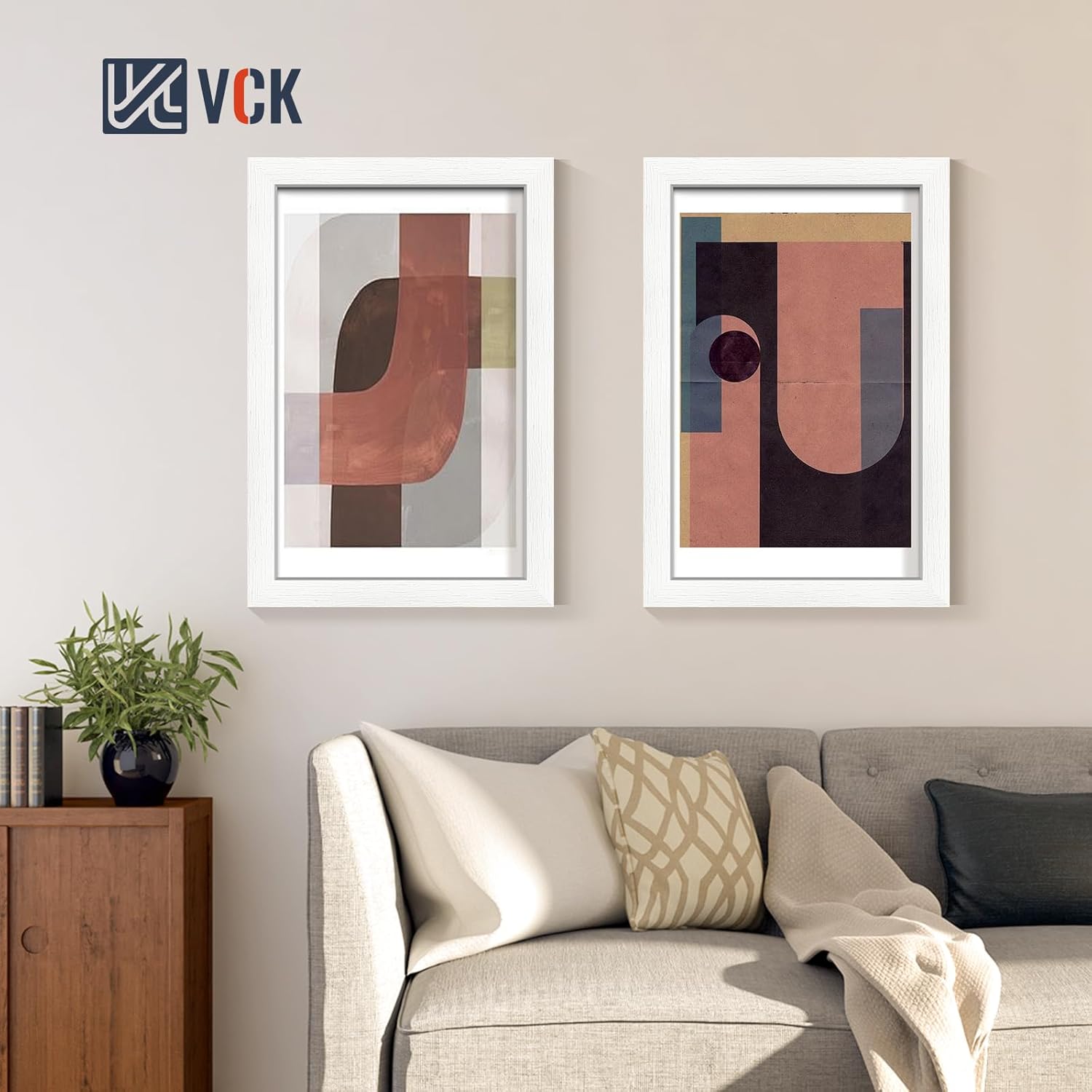 VCK 11x17 Picture Frames white Set of 6, Wide Border Wood Poster Frame, Multi-Directional Display Family Photos, Office Prints, Studio/Gallery Artwork, Woodgrain Series, Wall Hanging