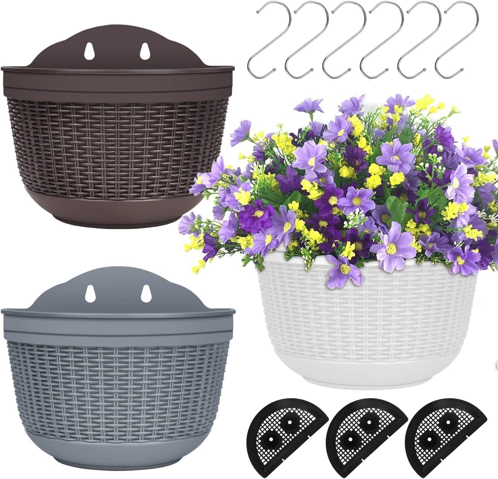 2 Cestini Appendibili Per Frutta - Legno E Filo Metallico | Con Ganci Per Banane - Foto 7