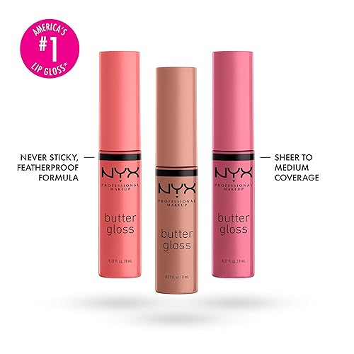 Miniatura 2 de NYX MAQUILLAJE PROFESIONAL Brillo de mantequilla, brillo de labios no pegajoso - paquete de 3 (Angel Food Cake, Creme Brulee, Madeleine)