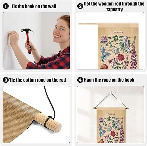 Miniatura 6 de Jhdstore Tapiz de los amantes para dormitorio, tapiz estético de luz negra, tapiz para colgar en la pared, tapiz reactivo a los rayos UV, póster