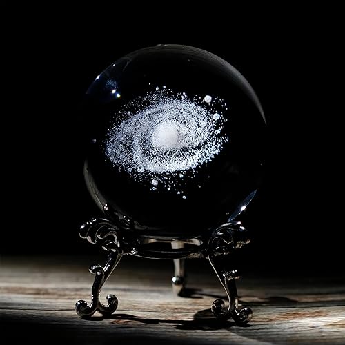 vskikris Bola de cristal de galaxia láser 3D de 2.36 pulgadas, bola de cristal, grandes regalos, juguetes educativos, bola de cristal, pisapapapeles