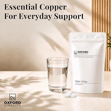 Copper 1mg Tablets | Copper Food Supplement | Oxford Vitality | 500 Tablets