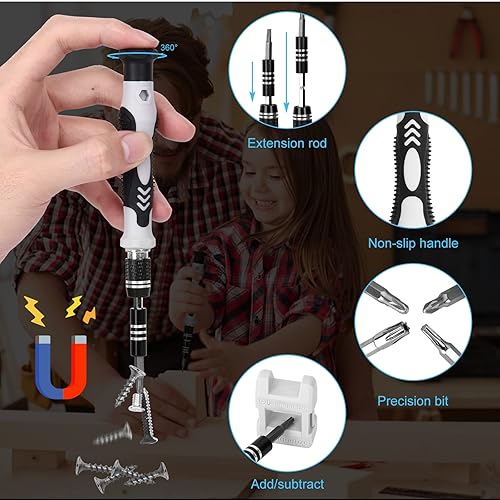 Miniatura 6 de UrbanX - Juego de destornilladores de precisión con puntas de precisión, 122 piezas magnéticas para Samsung Galaxy Tab A 8 (2019)