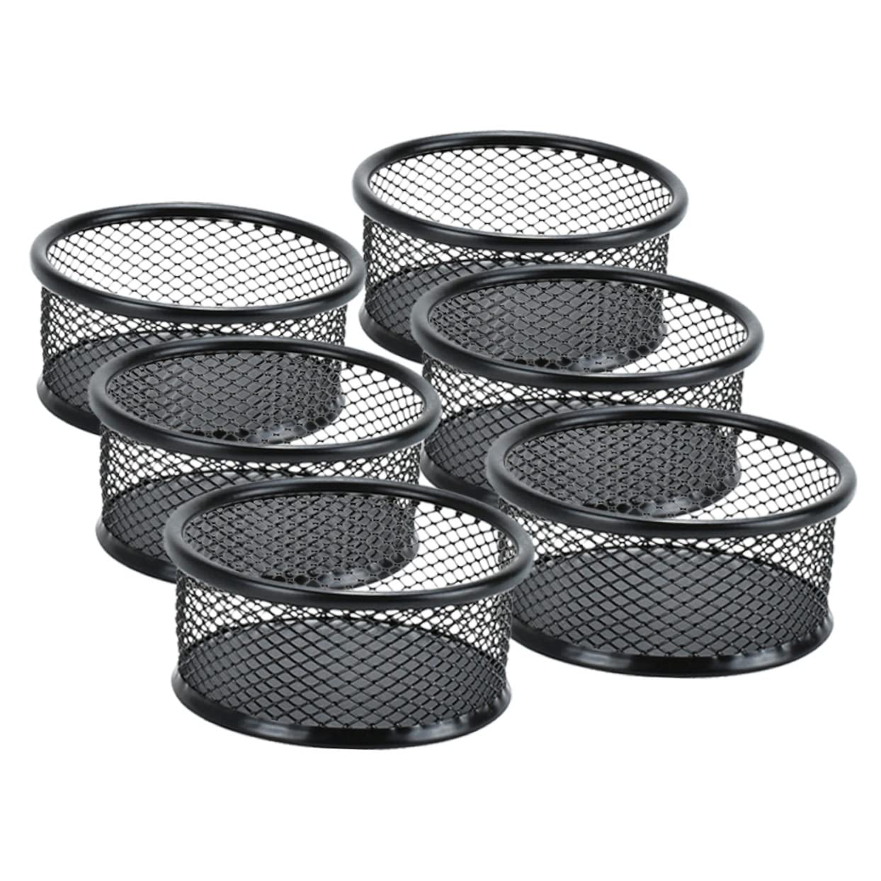 SHOWERORO 6pcs Mesh Paperclip Holder Organizer for Desk Storage for Office Classroom and Home Use for Paper Clips Binder Clips and Thumbtacks
