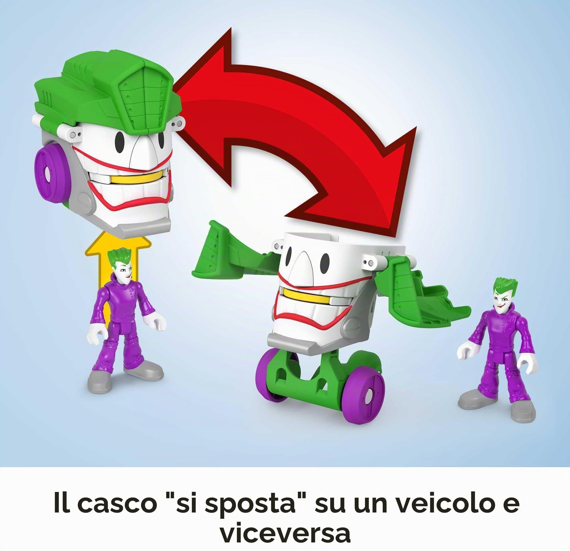 Fisher-Price Fp Precool Imaginext Dc Super Friends Head Shifters The Joker & Laff Mobile