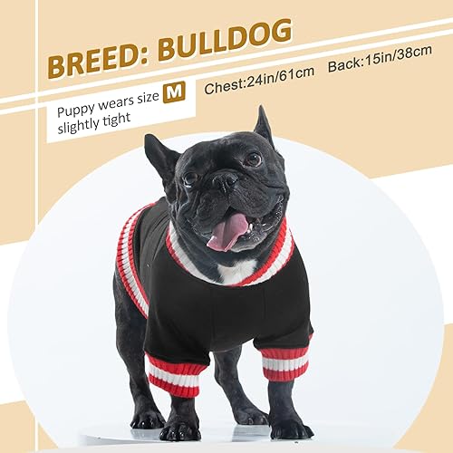 Miniatura 4 de FUAMEY Sudadera para perro, suéteres de invierno para perro, ropa cálida para perro, chaleco grueso para cachorros, suéter de forro polar suave para