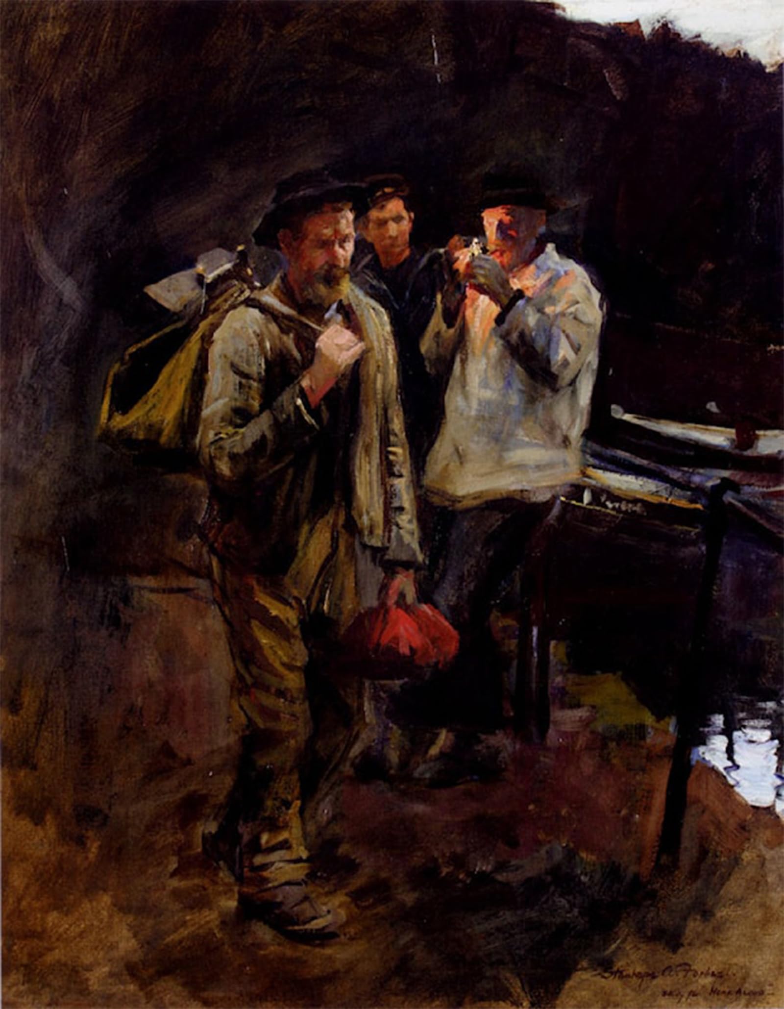 RZHRHJES Famous Painting Poster Art Canvas Print Retro Picture Study for Home Along by Stanhope Alexander Forbes Poster Wall Art for Home Decor 60x90cm