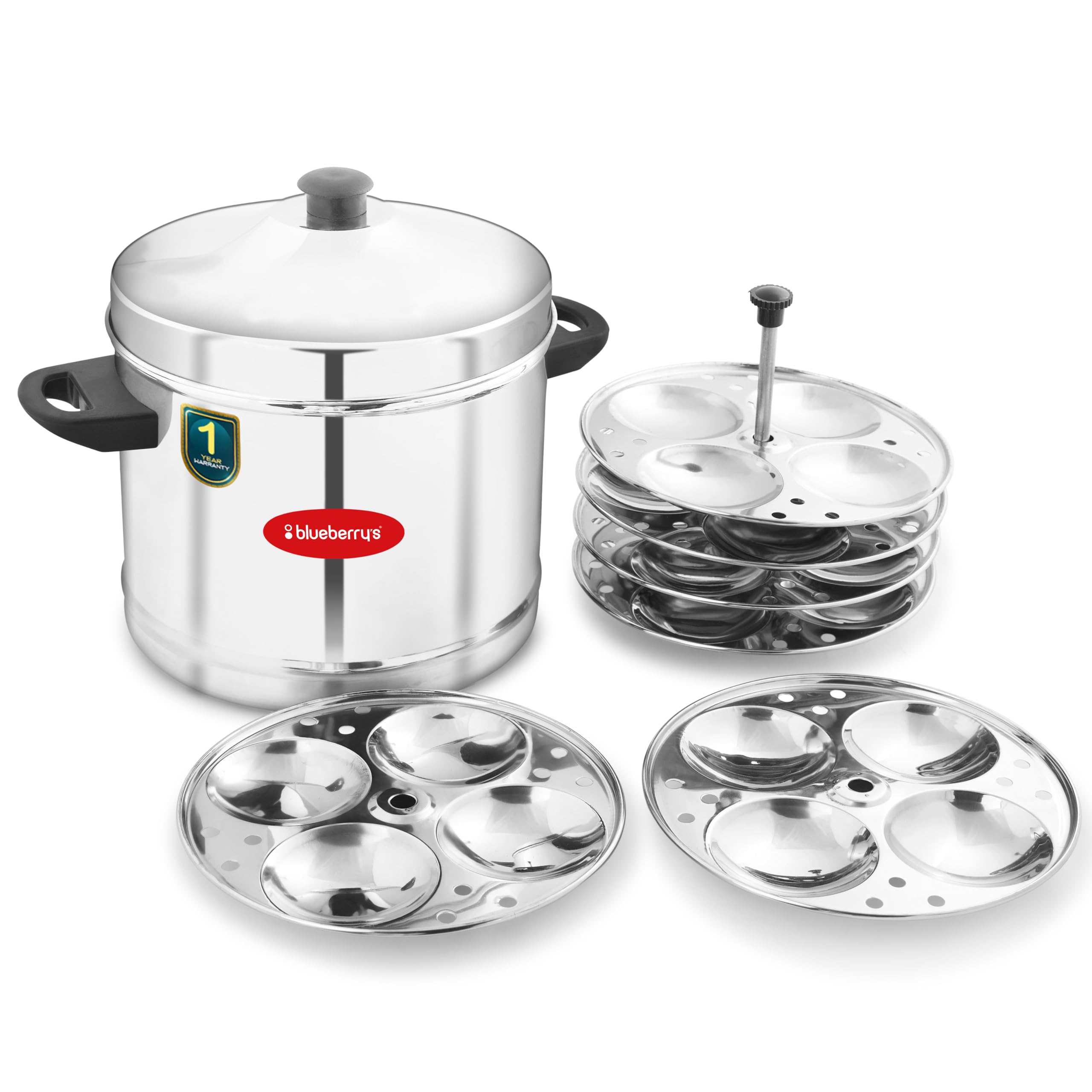 See full amazon price history chart for Blueberrys Idli Maker Stainless Steel with whistle indicator - Idli Cooker with 6 Plates | Idli maker induction base & Gas Stove Compatible (for 24 Idlies) Blueberrys Idli Maker Stainless Steel with whistle indicator - Idli Cooker with 6 Plates | Idli maker induction base & Gas Stove Compatible (for 24 Idlies) (B09BJWLSQQ) Amazon Price History, Amazon Price Tracker
