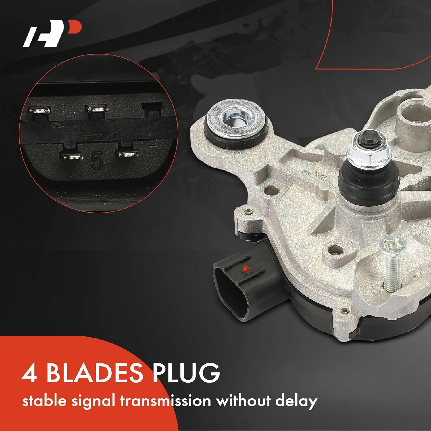 A-Premium Front Windshield Wiper Motor Compatible with Nissan Altima 2013-2015 & Rogue 2014-2020, 4-Pin