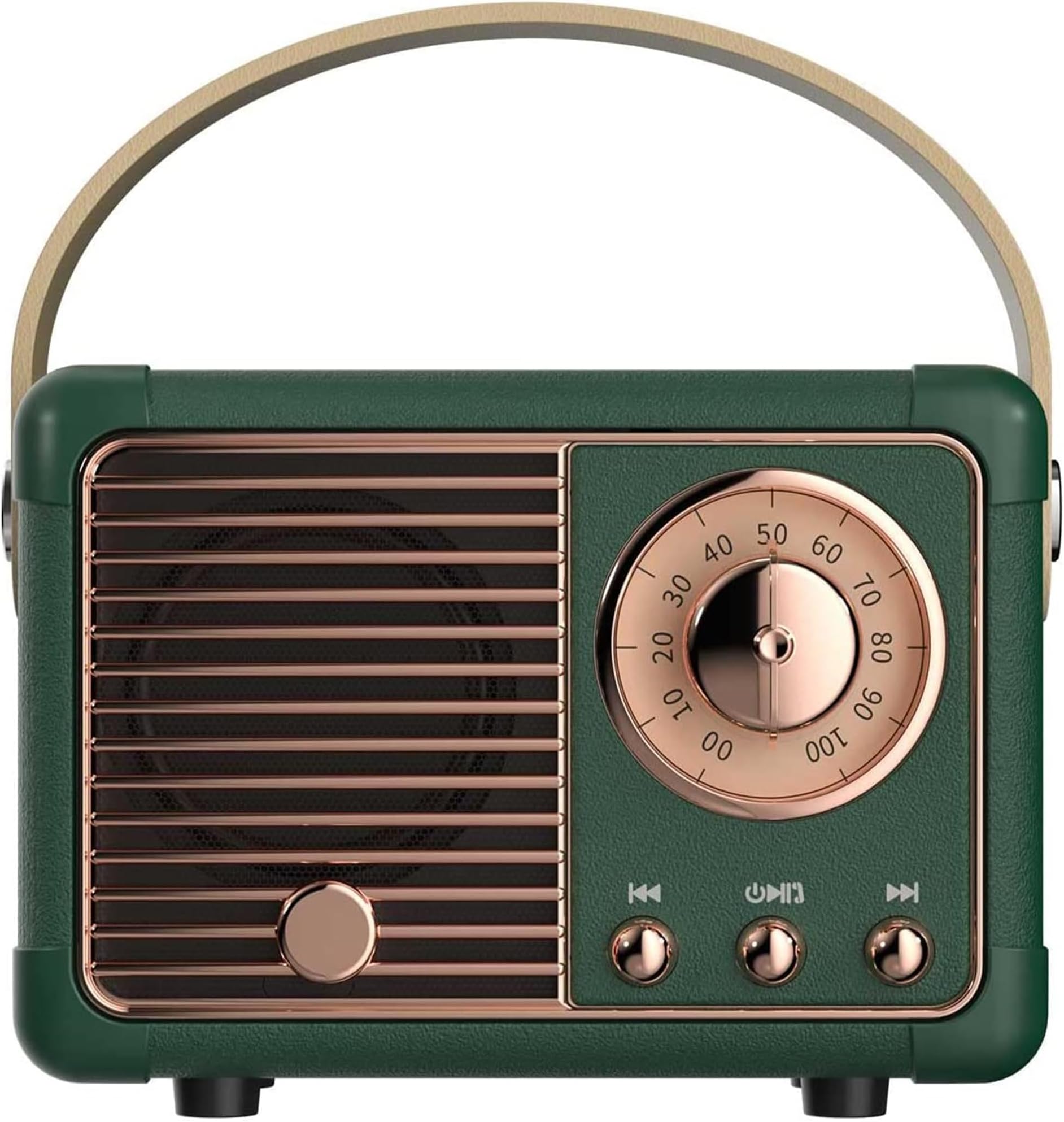Baolira Retro Bluetooth Speaker, Portable Wireless Speaker with Crystal Clear Stereo Sound, Retro Decor for Bedroom Office Kitchen, Birthday Gifts Ideas for Women Men Teens (Green)