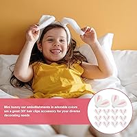 Vista 4 de Amosfun 20 piezas de accesorios de horquilla de oreja de conejo: pinzas para el cabello de conejito para el día de Pascua, accesorios