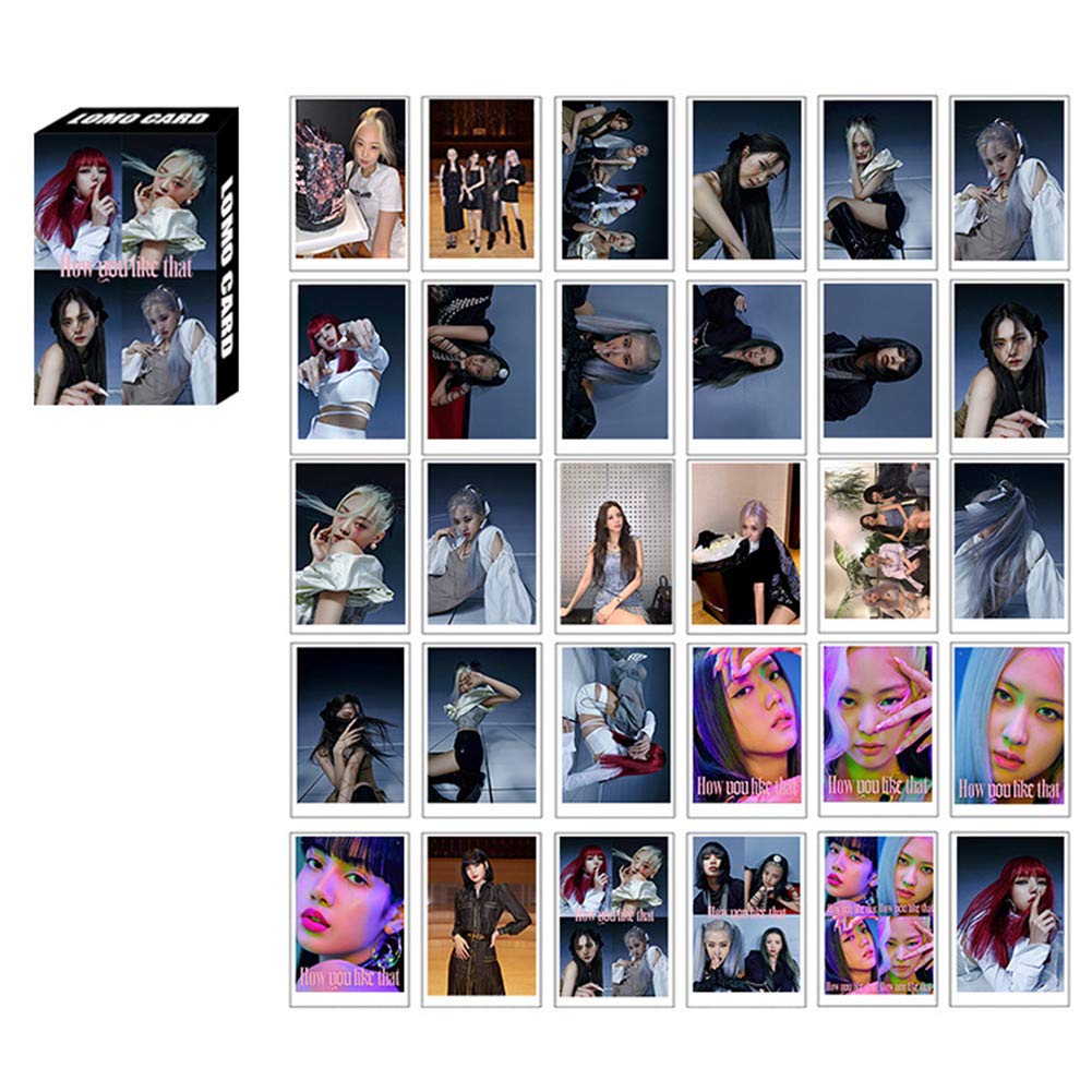 Amazon Com Kpop Blackpink Lisa Jennie New Album How You Like That Photo Cards Lomo Cards 30 Cards Pack Blackpink 1 Office Products
