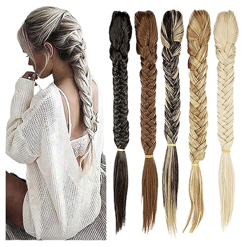 Miniatura 1 de FUT Extensión de cabello sintético de cola de caballo de 21 pulgadas de largo, extensión de cola de caballo de garra y mandíbula para mujer