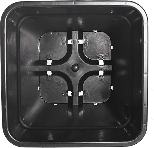 Miniatura 10 de TINVHY Paquete de 10 macetas cuadradas de 5 galones para vivero, color negro