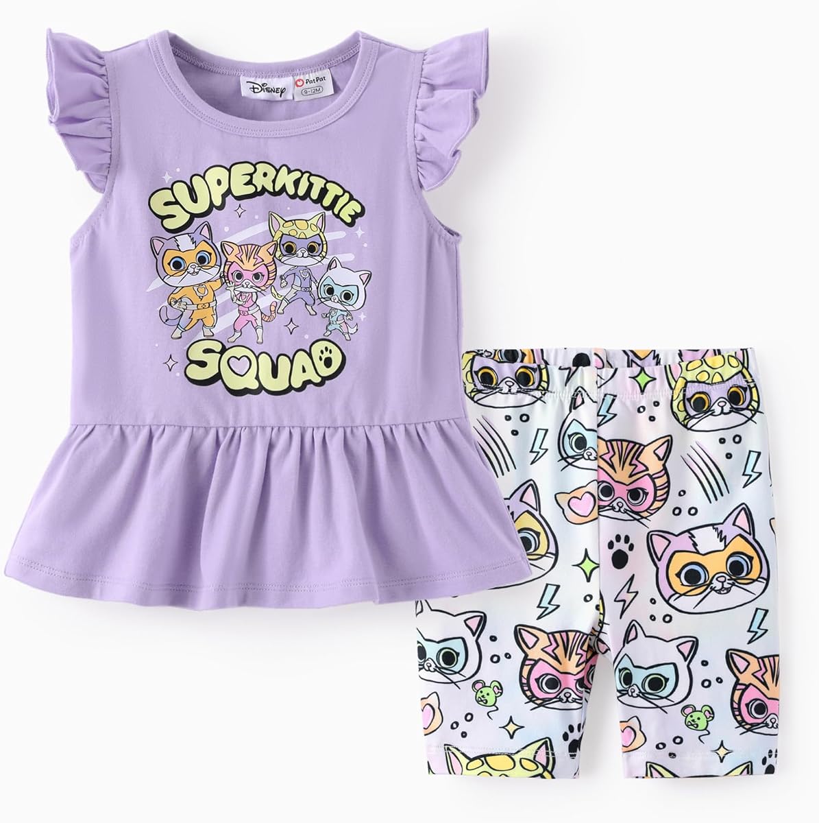 Conjunto de 2 piezas de mallas y camisa de manga larga para niñas pequeñas de Disney | Licencia oficial 丨 Conjunto de Disney para niños pequeños 丨 Juego de 2 piezas 丨 Tacto suave 丨 Ajuste cómodo 丨 Colores brillantes 丨 Ligero 丨 Listo para regalar