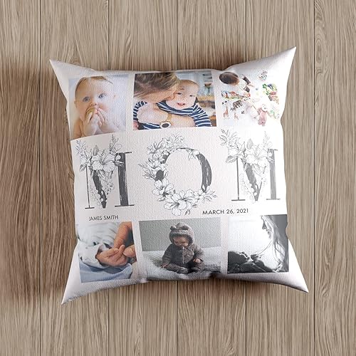 Miniatura 7 de Almohada personalizada, almohada personalizada con imagen y nombre, incluyendo funda e inserción. Impresión a todo color en ambos lados ultra suave.