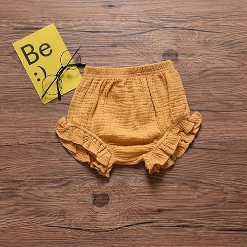 Miniatura 5 de Conjunto de 3 piezas de pantalones cortos para recién nacidos, para bebés, niñas y niños, mezcla de lino y algodón, lindos pantalones cortos