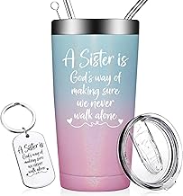 DOEARTE Sister Gifts from Sisters - Mothers Day Birthday Gifts for Sister - Funny Gifts for Big Sister, Little Sister, Sister in Law - Insulated Sister Tumbler 20oz
