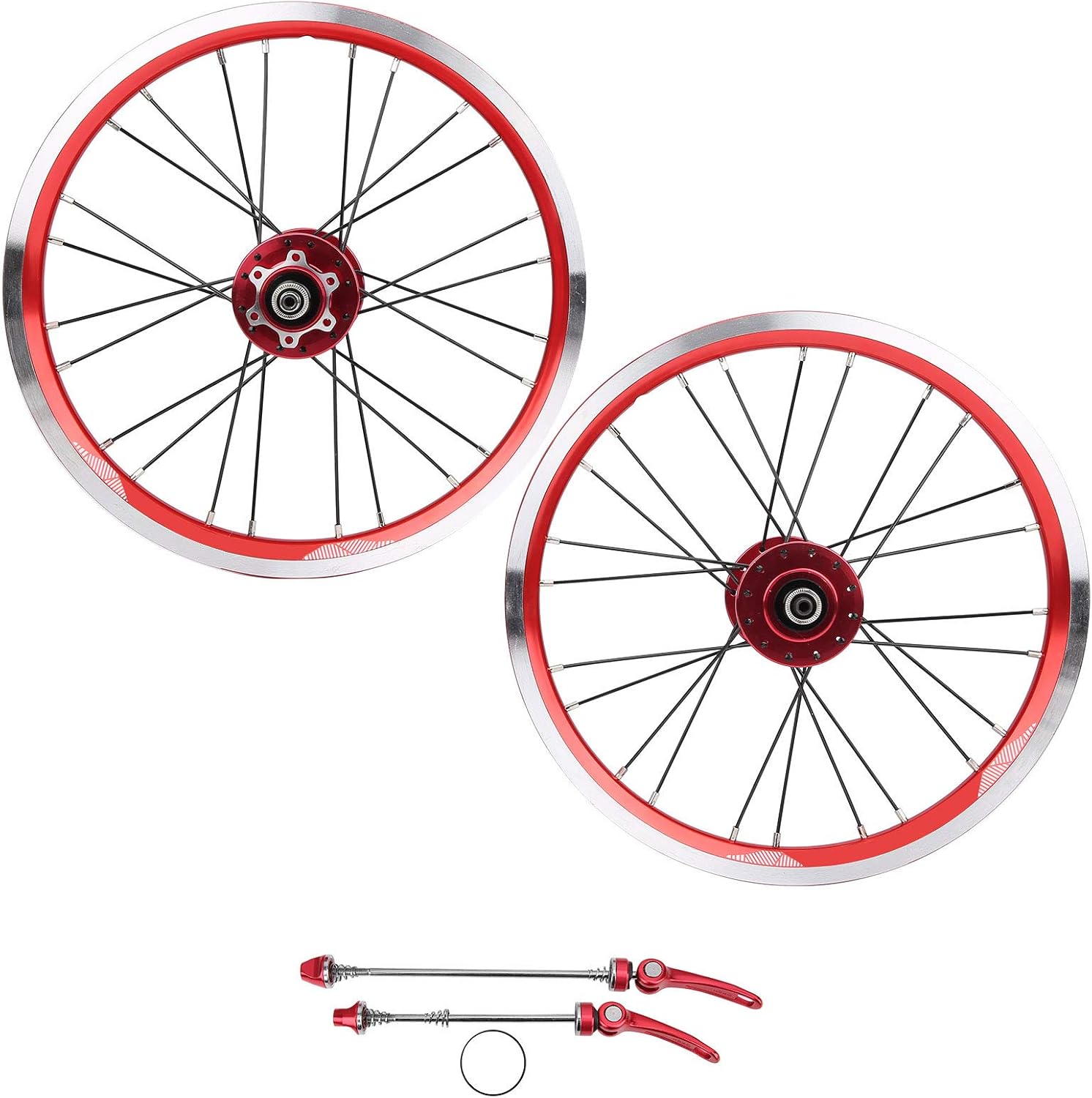 Keenso 26" Alloy Mountain Disc Double Wall, Mountain Bike Wheelset 16in 305 Disc Brake 11 Speed 6 Nail Bearing Compatible for V Brake
