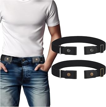 BELTROAD No Buckle Elastic Belt for Men, Invisible Buckleless Stretch Belt for Men Women