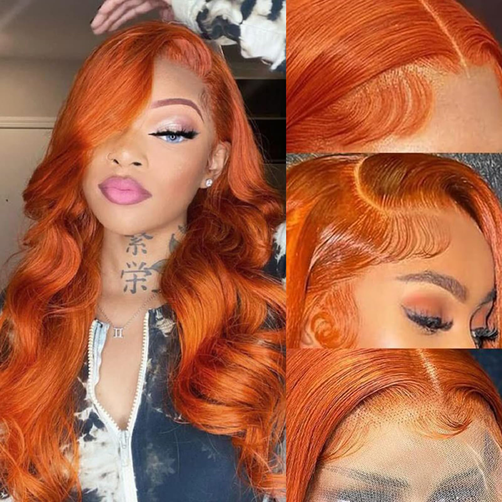 Human Hair Body Wave Lace Front Wig with 13x6 HD Lace