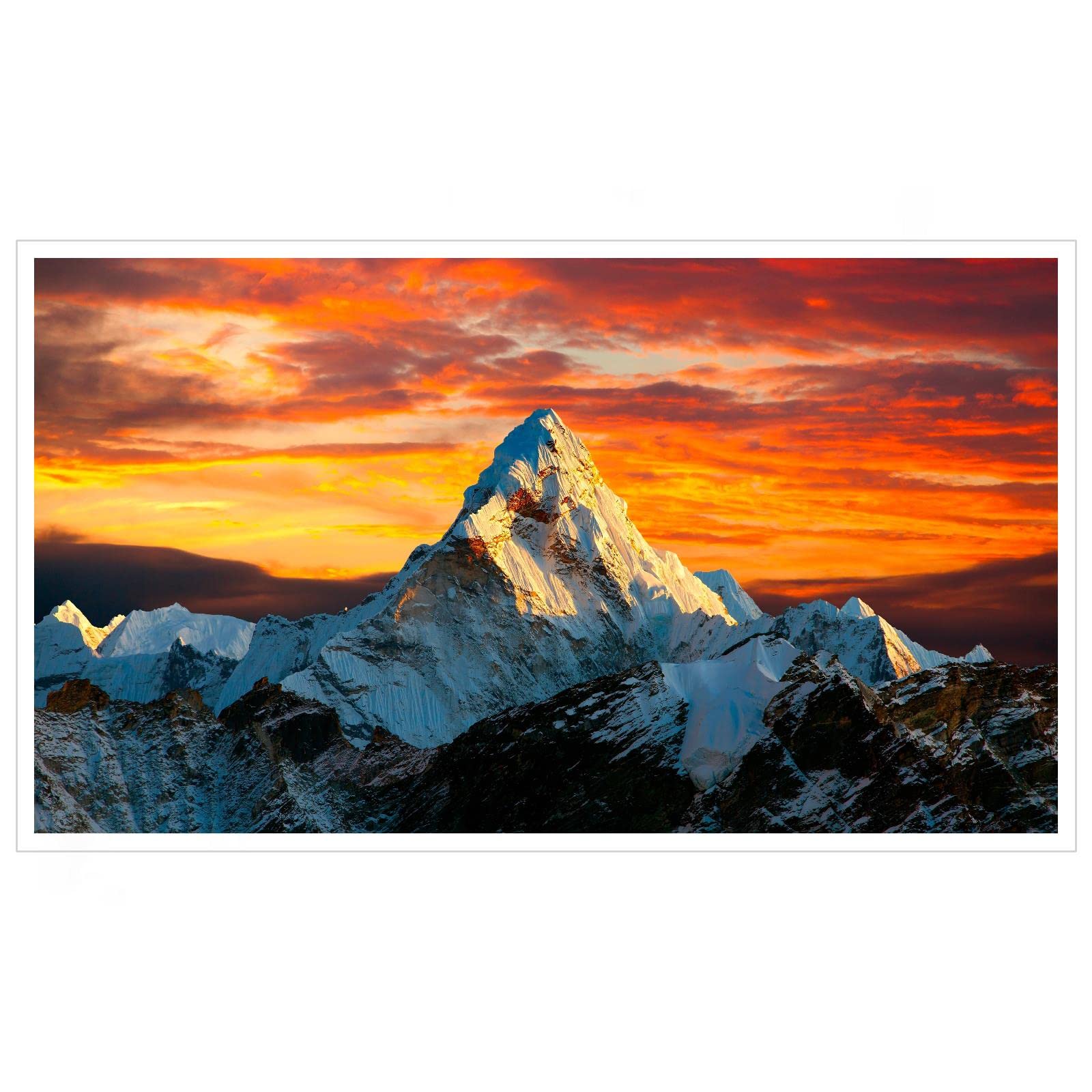 Amazon.com: Sunset In Himalayan Mountain Mount Everest Between