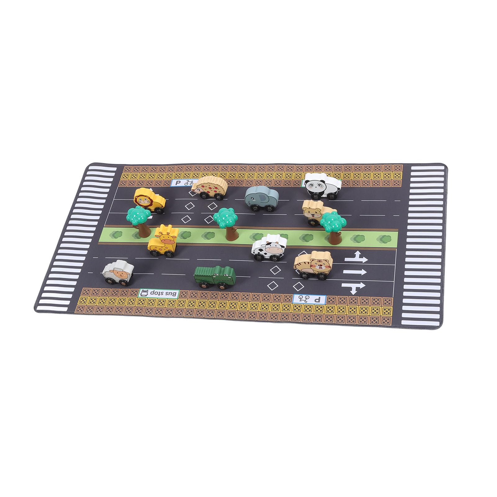 Tapis de Jeu éducatif de Tapis de Voiture d'enfants avec des Couleurs Vibrantes pour L'école à la Maison, de Jeu de de Circulation Routière Sûr pour des Enfants
