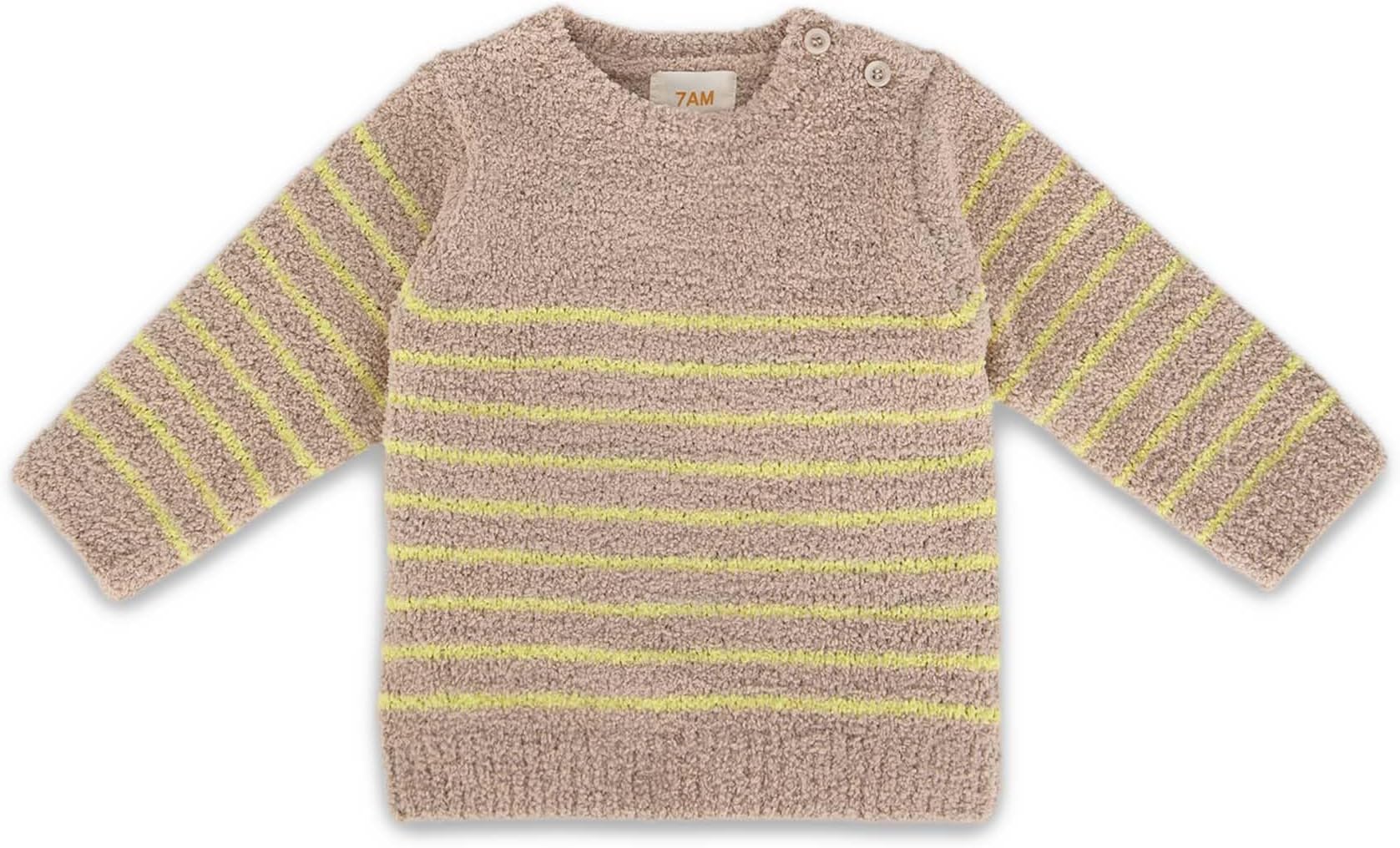 7AM Long Sleeve Baby Sweatshirts - Winter Baby Girl & Boy Pullover Sweater, Warm Long Sleeve Tops for Infants & Toddlers