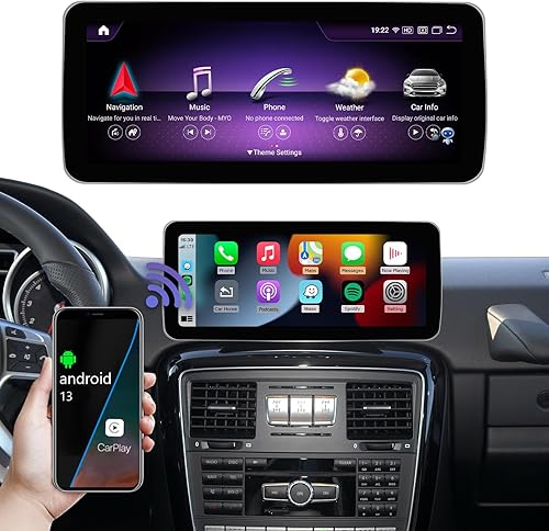 Road Top 12.3 "Android 13 pantalla táctil estéreo del coche con Apple Carplay para Mercedes Benz A CLA GLA G Clase 2013-2015 año con NTG4.5/4.7,