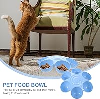 Vista 11 de Flower Shaped Pet Feeding Bowl Plastic Cat Feeder Multi-Pet Food Dish Easy to Clean Durable Water and Food Bowl
