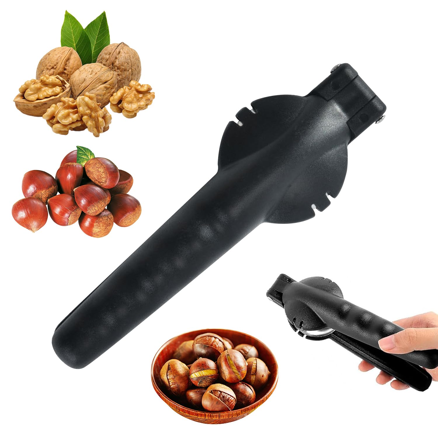 2 Stück Maronizange Edelstahl - Kastanien Schneider Für Nüsse & Walnüsse