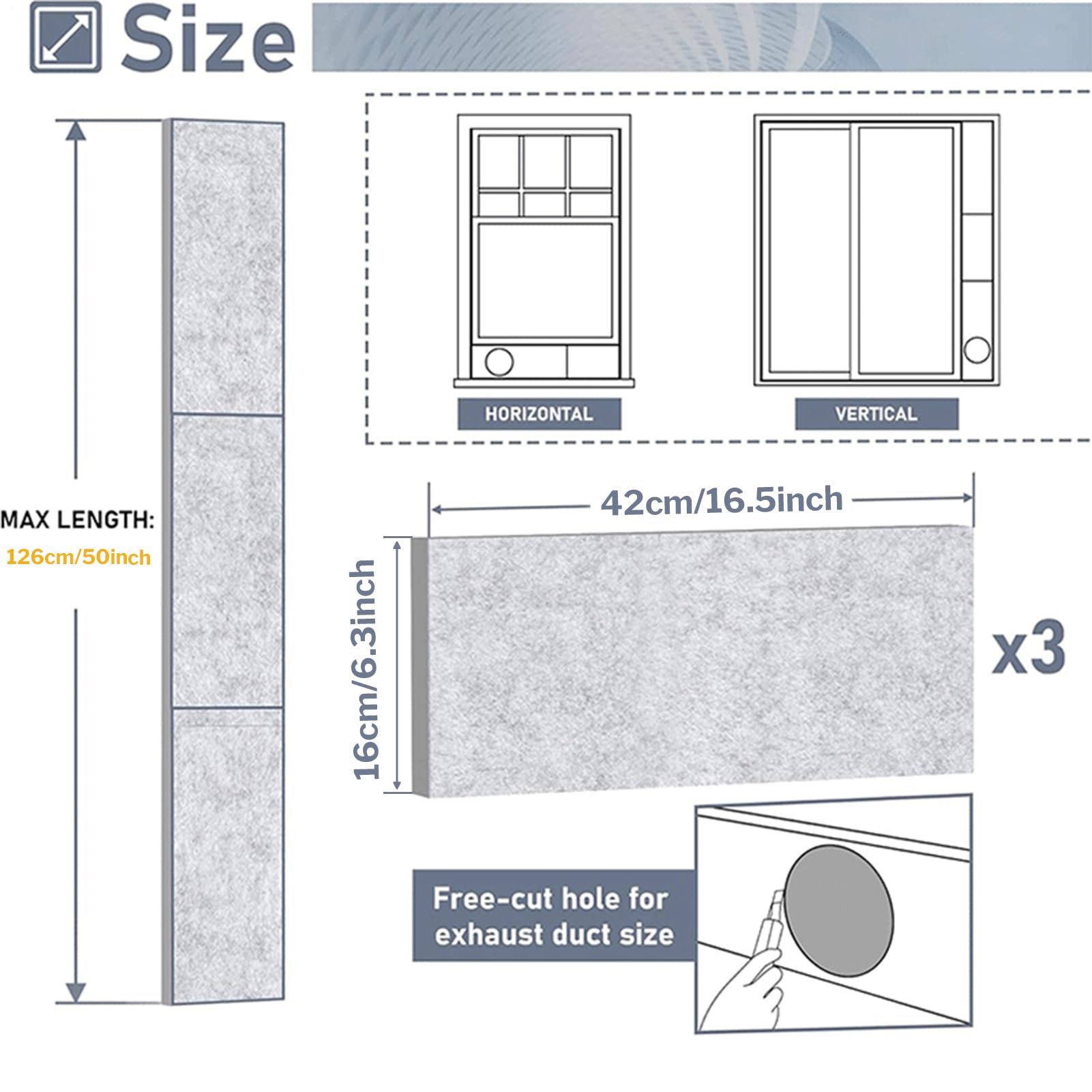 Tragbares AC Fensterabdichtungsset,Isolierplatte für Klimageräte - Belüftungsset für horizontale und vertikale Montage in Schlafzimmer Küche Keller Garage
