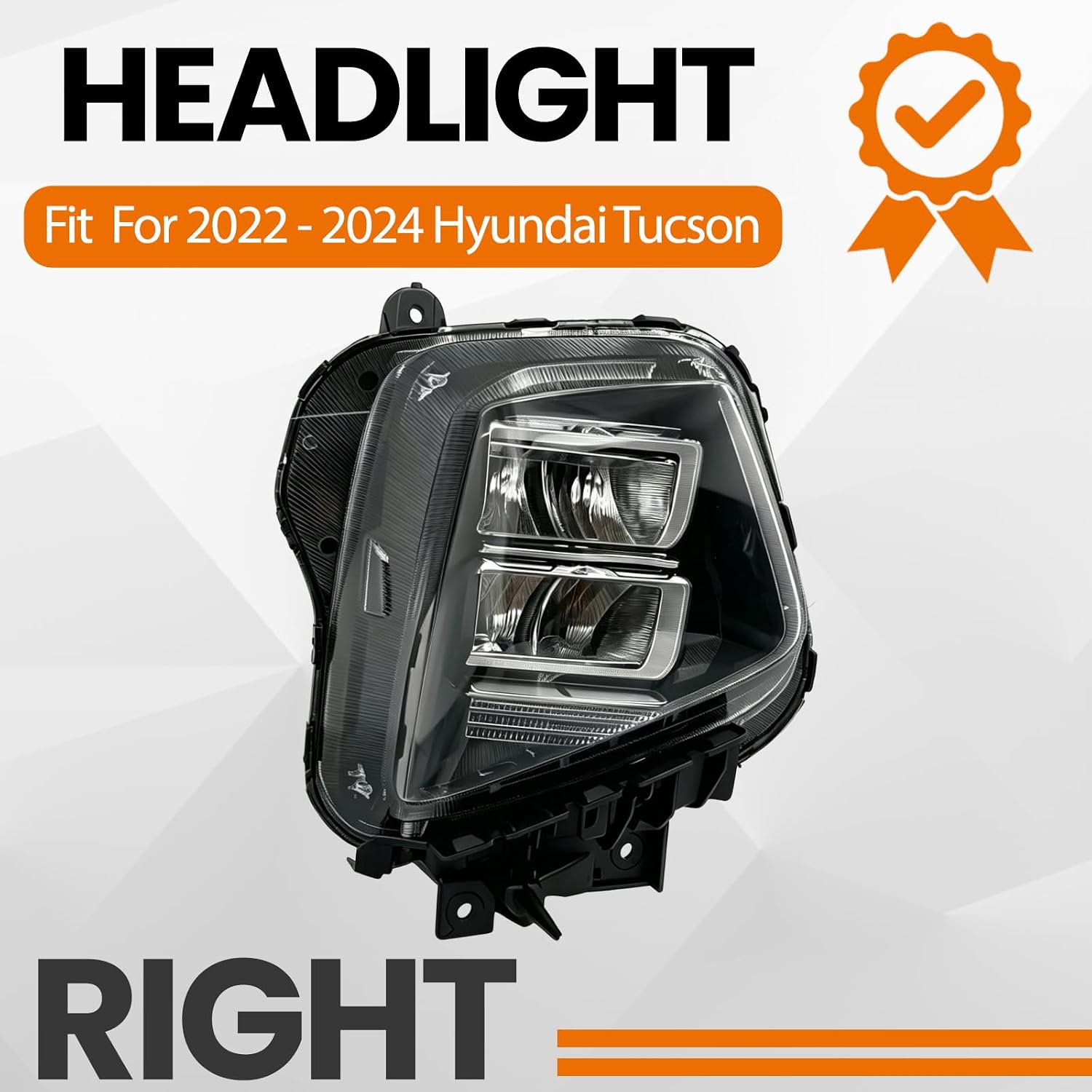 Headlight Assembly Compatible with 2022-2026 Hyundai Tucson SE/SEL 92102-CW150, HY2503250 (Pssenger Right Side)