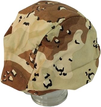 Genuine Military Issue Helmet Cover for PASGT, MICH, Fritz Combat Helmets 6-Color Desert Camo, Medium/Large