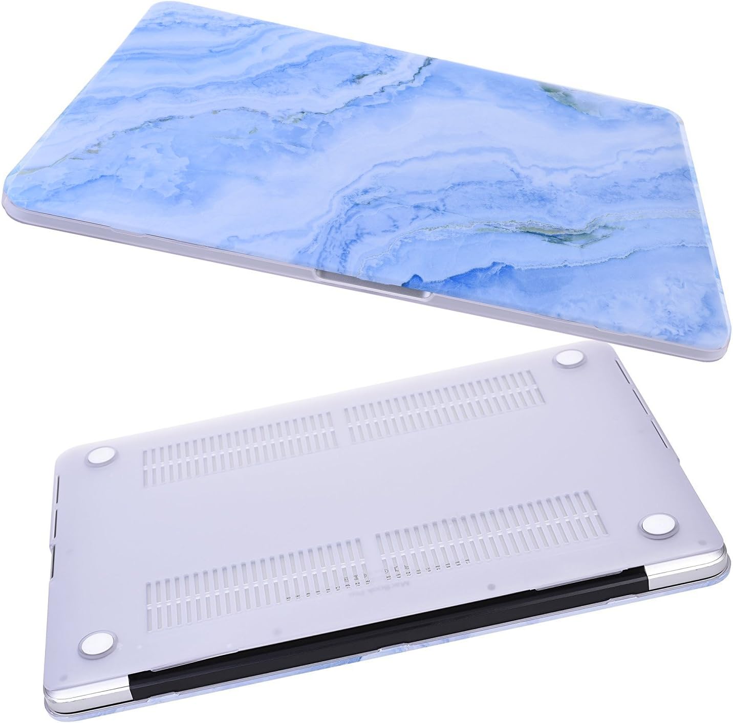 Cosmos Rubberized Plastic Hard Shell Cover Case for Old MacBook Pro 13" Retina Display 2012-2015 Released Model A1502 A1425 (Macbook Pro 13" Retina (A1502 / A1425), White Blue Marble Pattern)