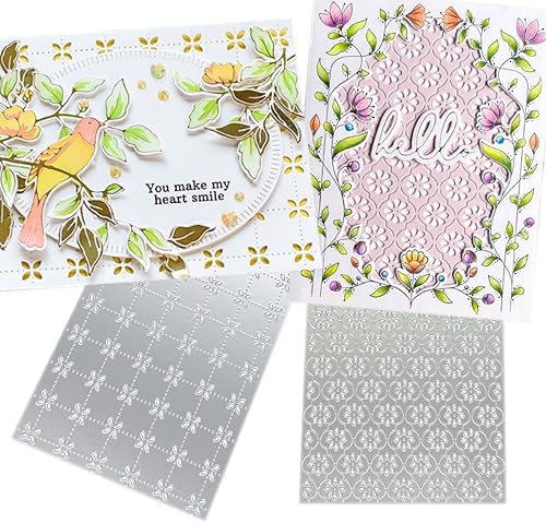 Ammsochy Troqueles de corte para hacer tarjetas de papel, marco de fondo de Navidad 3D, plantillas de metal, herramientas de álbumes de recortes,