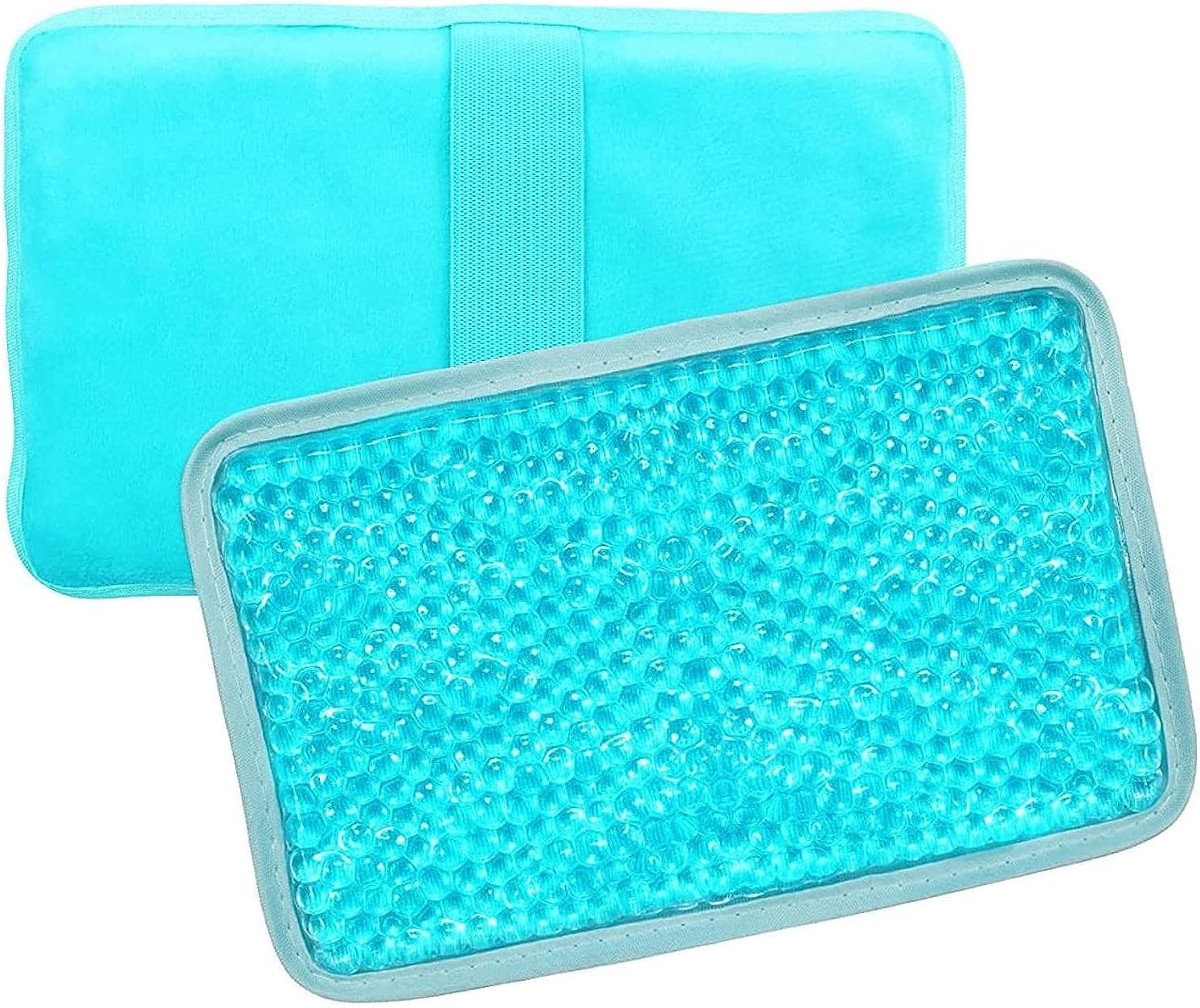 1Pack Gel Ice Pack Ice Bag with Strap-Reusable Hot & Cold Pack Compress Therapy for Pain, Swelling,Injuries of Knee, Shoulder, Foot, Back, Ankle, One Size