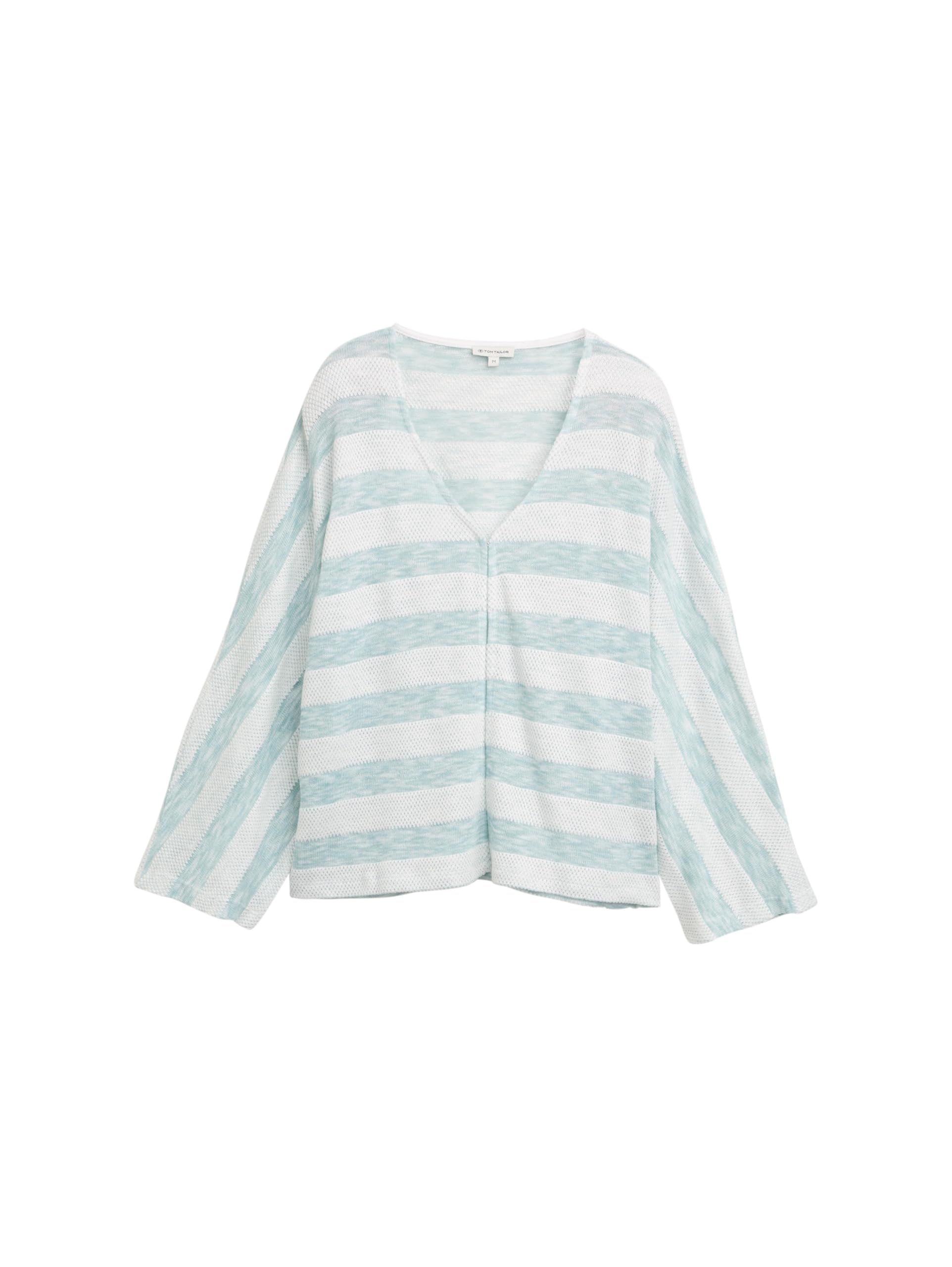 TOM TAILOR Damen Sommer-Cardigan mit Streifen