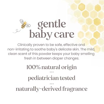 Burt's Bees Baby Dusting Powder, 100% Natural Origin Baby Powder Talc-Free, 7.5 oz. Bottle
