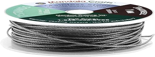 Miniatura 9 de Mandala Crafts Alambre de cuentas de 7 hebras para hacer joyas, alambre de acero inoxidable para cuentas de cola de tigre, alambre trenzado de 65