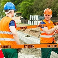 Vista 3 de Yeaqee 10 rollos de cinta de construcción de 3 pulgadas x 1000 pies, impermeable, advertencia de seguridad, rollo de cinta de precaución