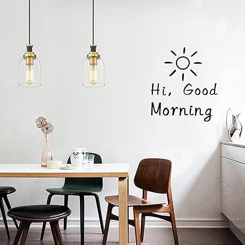 Miniatura 3 de zeyu Paquete de 2 lámparas colgantes modernas ZG33M1L-2 BK+BG y 1 lámpara de baño ZG33B BK+BG, ZG33B-M1L-2 BK+BG