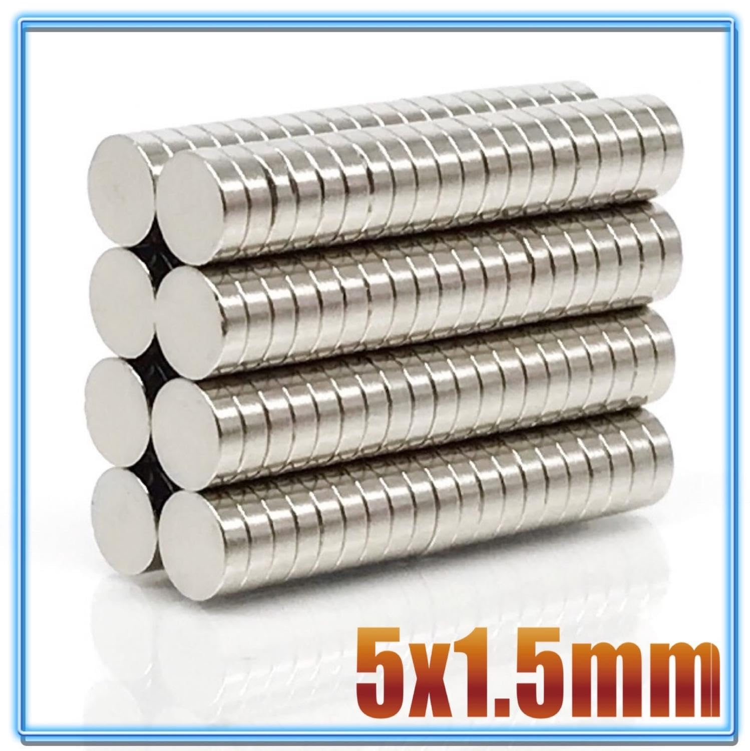 100Pcs Round 5x1 5x1.5 5x2 5x3 5x4 5x5 mm Neodymium Permanent NdFeB Super 5 * 1 5 * 2 5 * 3 Magnet(5x4(100pcs))
