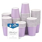 Prgery 100 Pack 3 oz Paper Cups, Bathroom Cups Disposable,Moushwash Cup Small Snack Cup for Water, Juice, Candy Ideal for Party Bathroom and OfficePurple